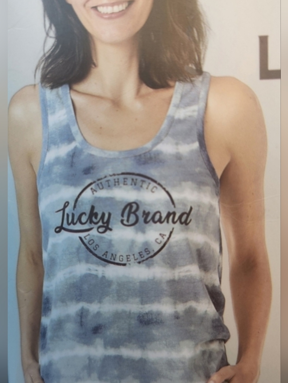 Lucky PJ Set T-Shirt Tank And Short Pant In Blue Size XXLarge